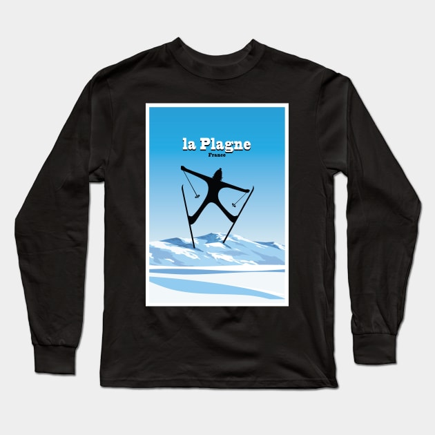 La Plagne, France Long Sleeve T-Shirt by BokeeLee